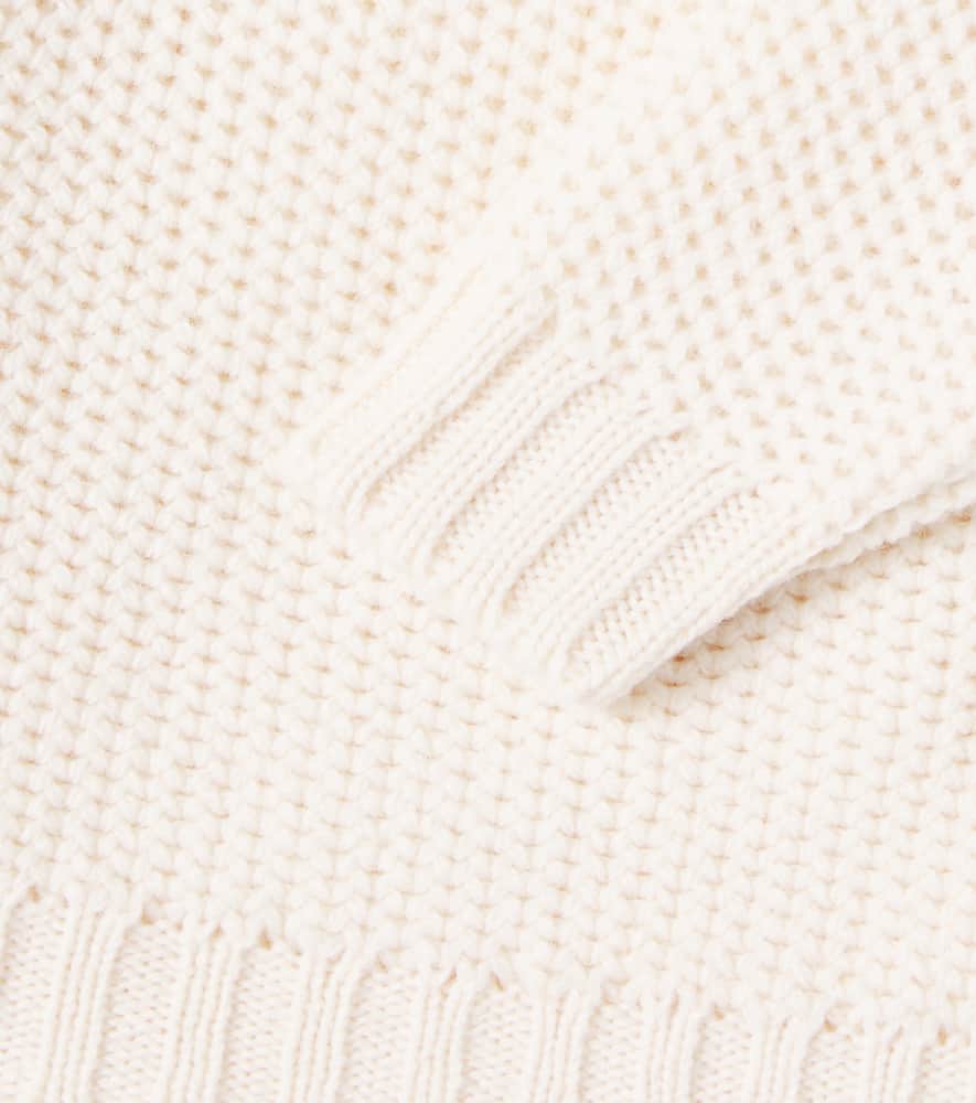 Baby Jonas waffle-knit wool-blend sweater