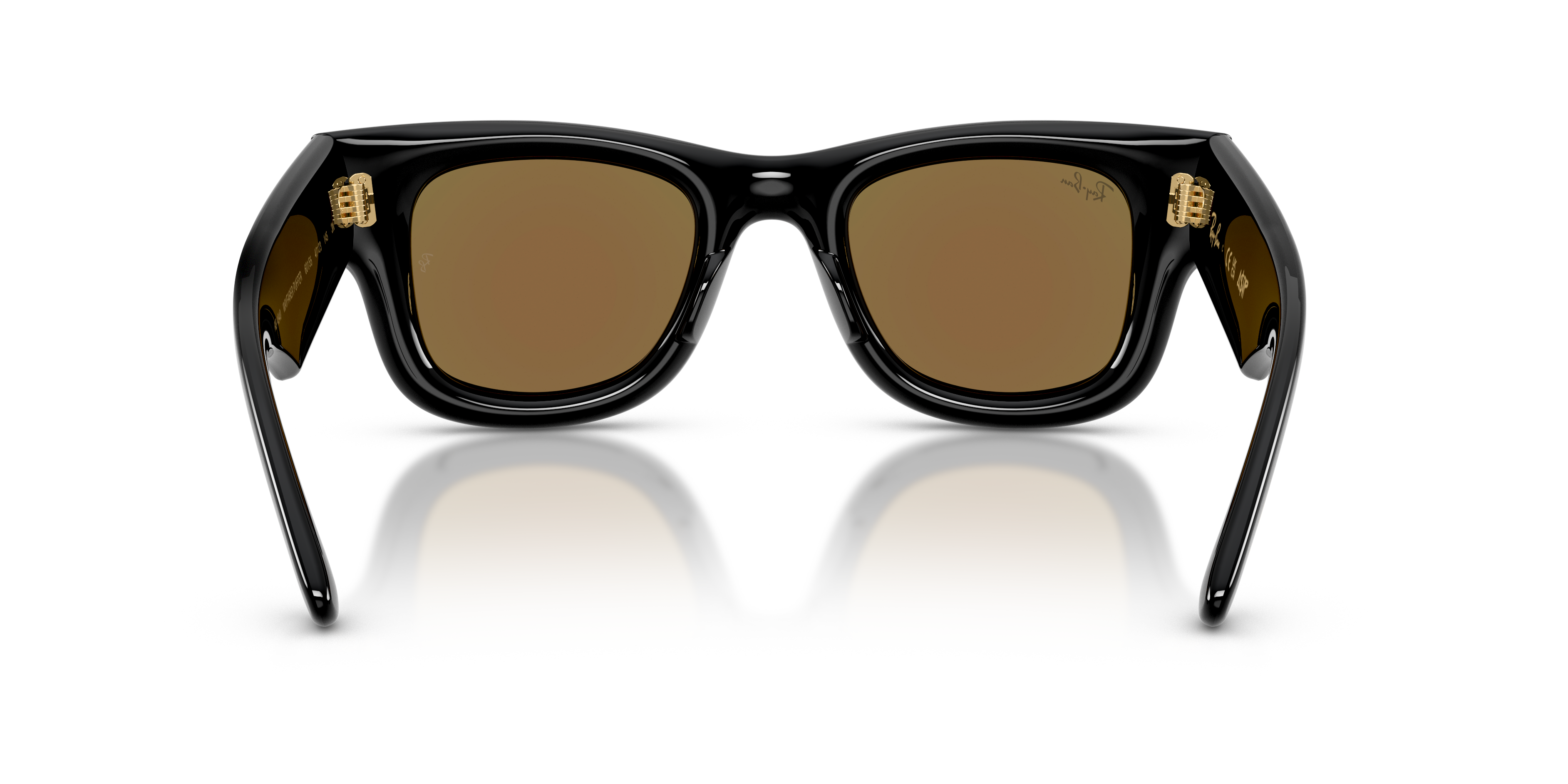 Ray - Ban Unisex Ray - Ban RB4940 WAYFARER PUFFER 601/55 Sunglasses Nylon Black Green Squared Mirror
