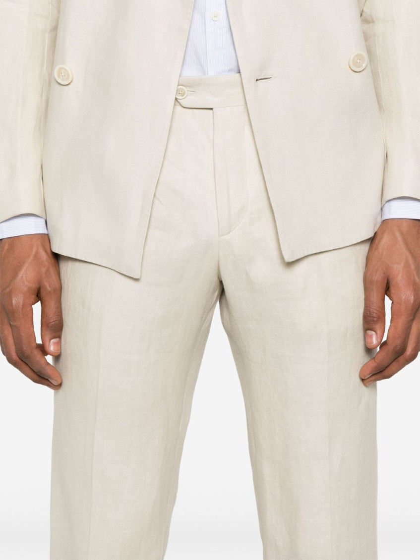Off White Linen Suit