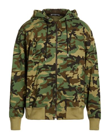 Man Sweatshirt Military green Size L Cotton