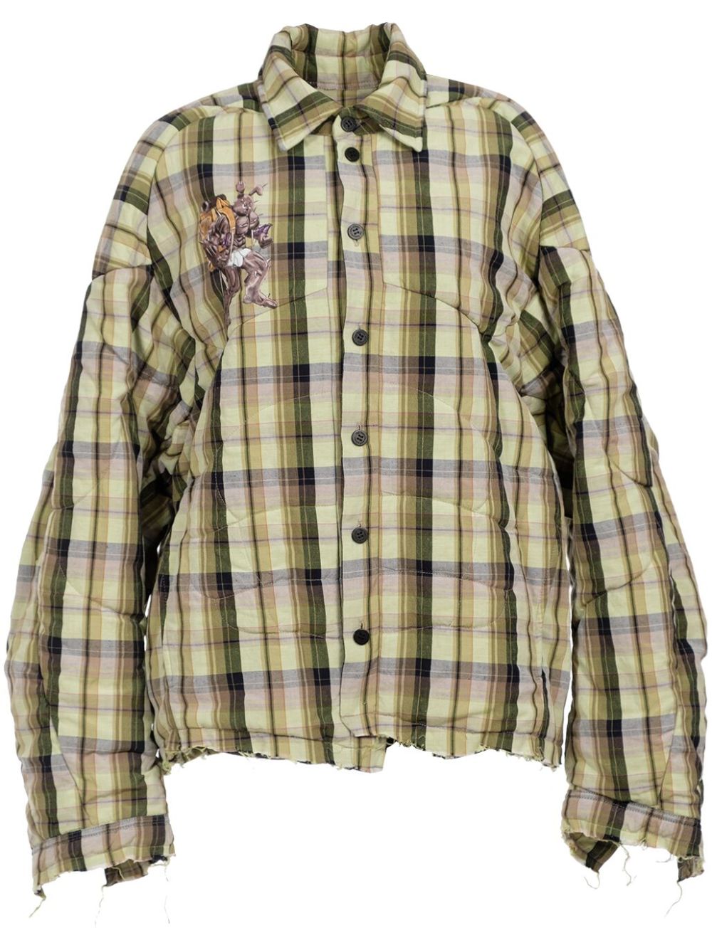 Camping checked shirt jacket - Purple