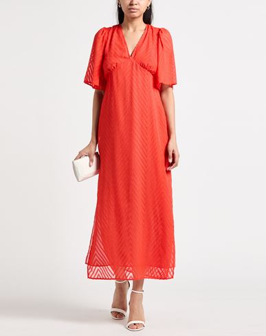Woman Maxi dress Tomato red Size S Polyester
