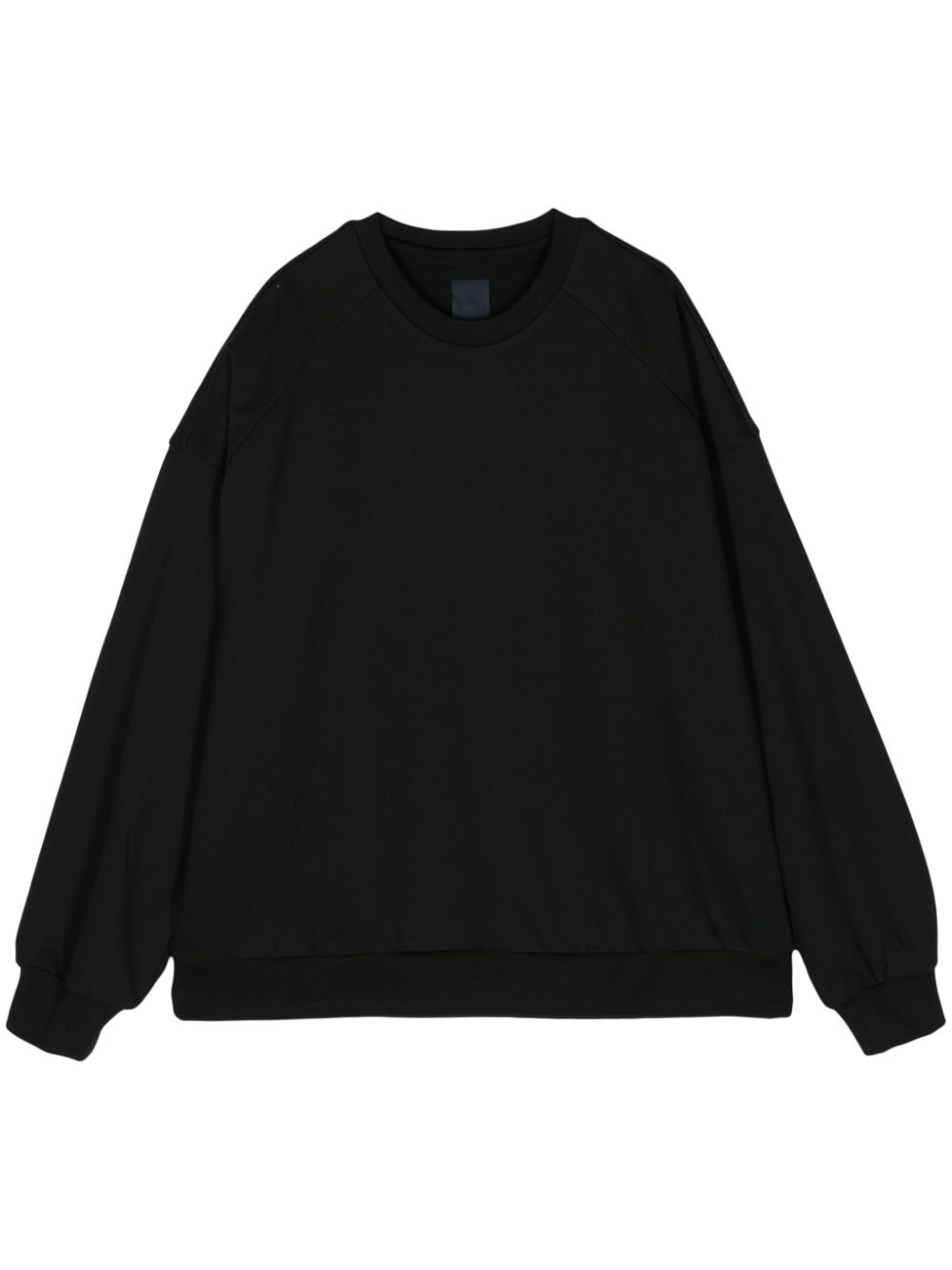 Embroidered-motif cotton sweatshirt - Black