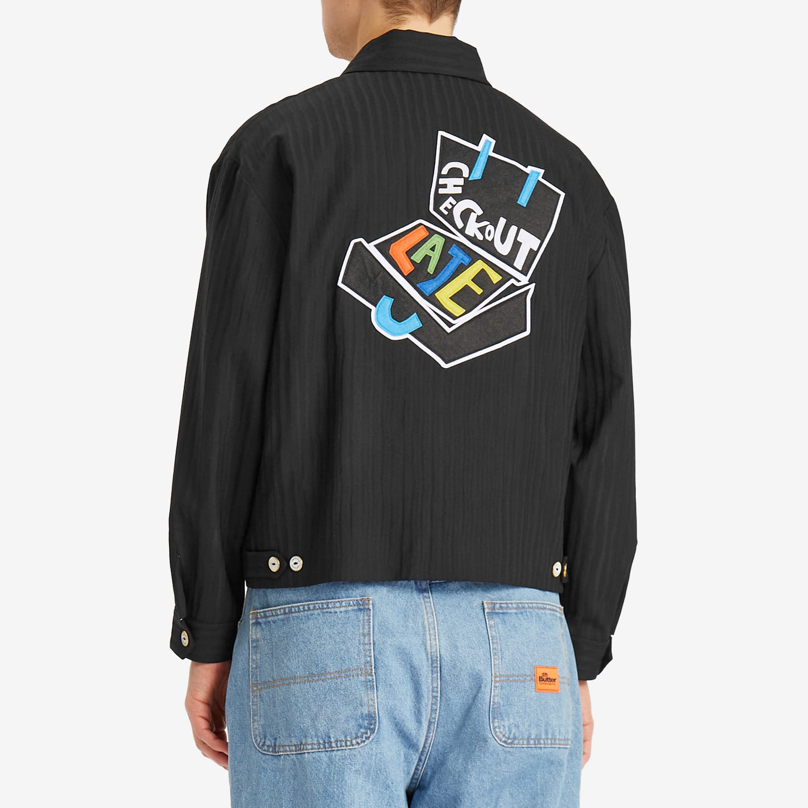 Late Checkout Men's Suitcase Zipper Jacket in Black