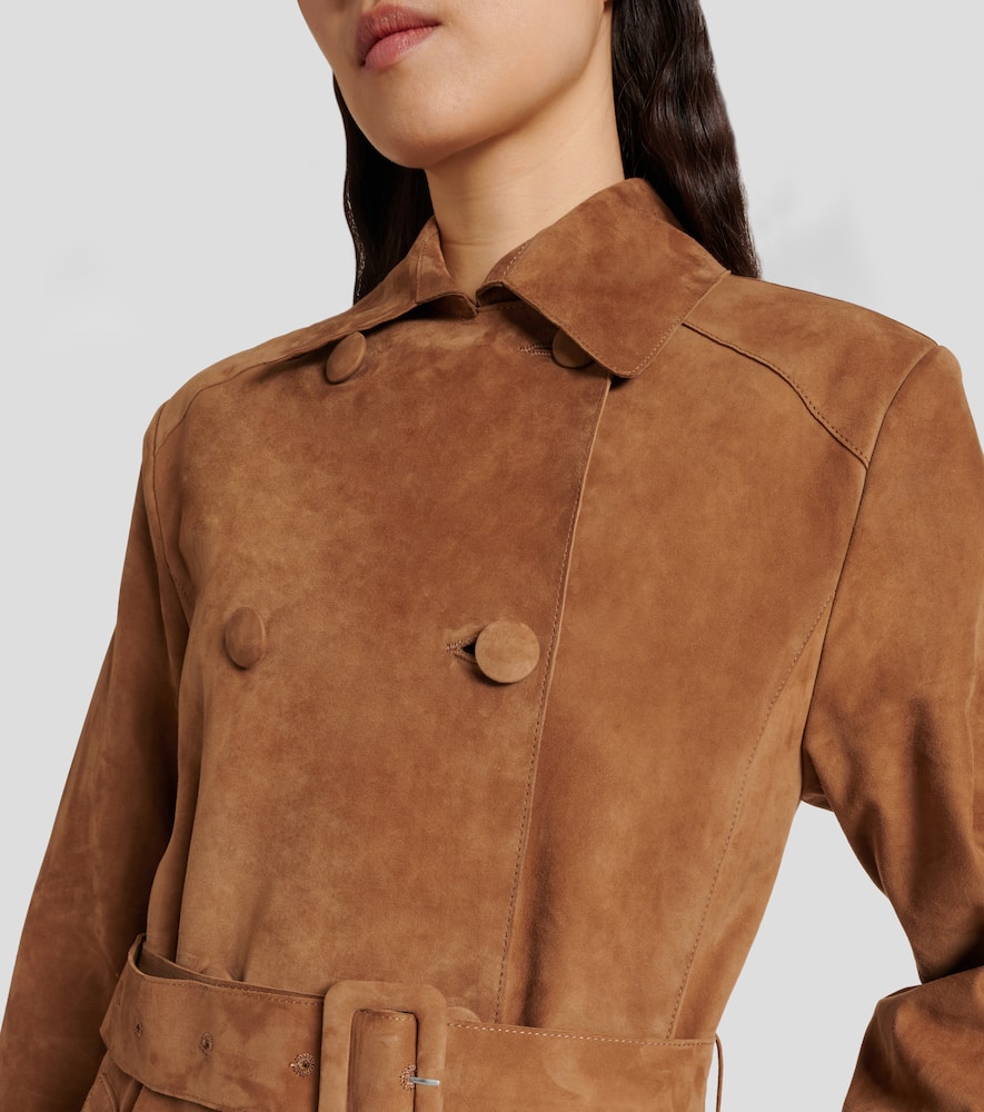 Tate suede trench coat