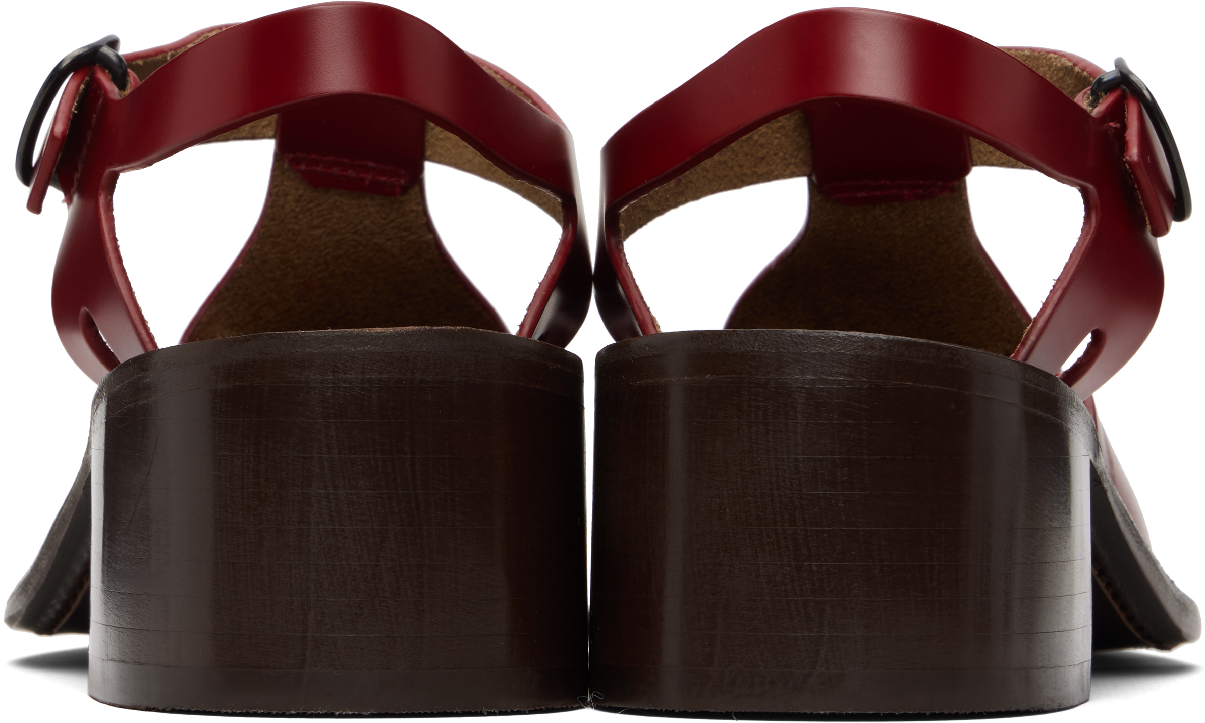 Red Pesca Heeled Sandals
