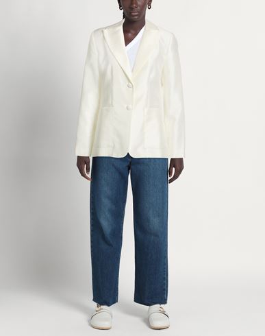Woman Blazer Ivory Size 12 Polyester