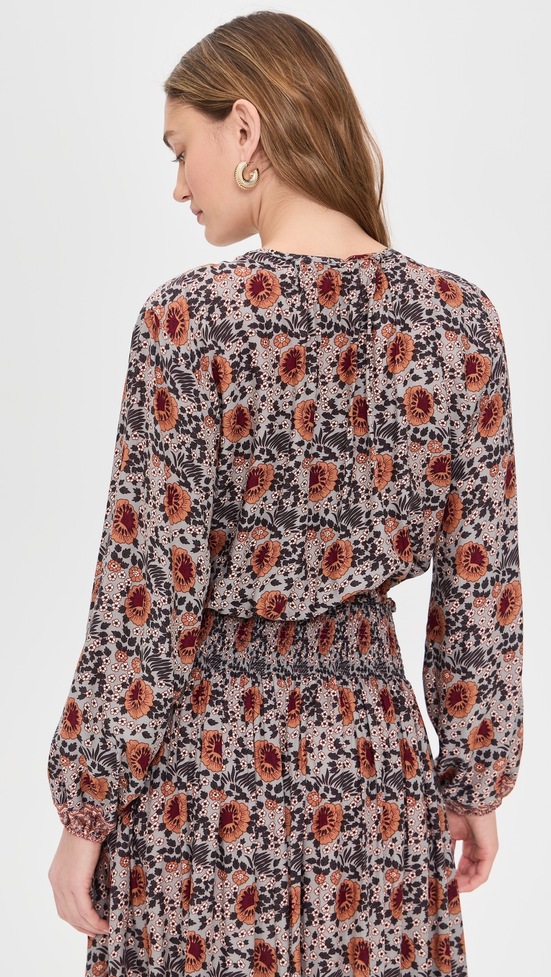Amelia Top Vintage Flowers Slate