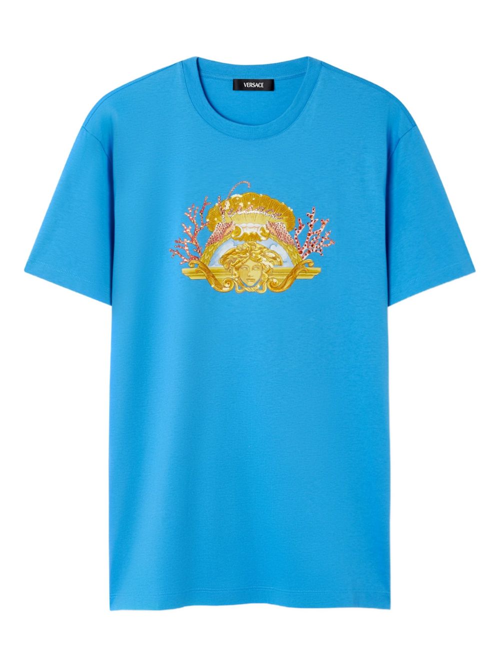 Crystal Dive In Crest T-Shirt - Blue