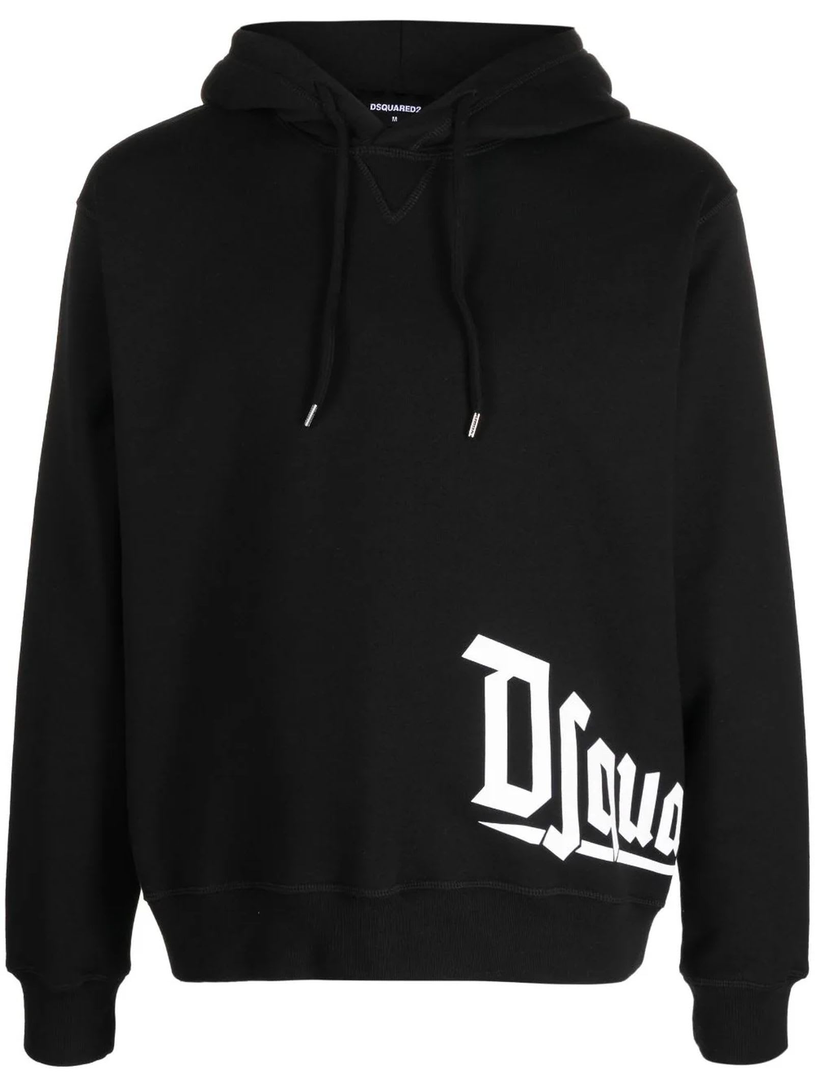 Black Cotton Hoodie