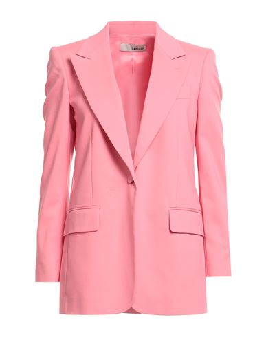 Woman Blazer Pink Size 10 Cotton, Polyamide, Elastane