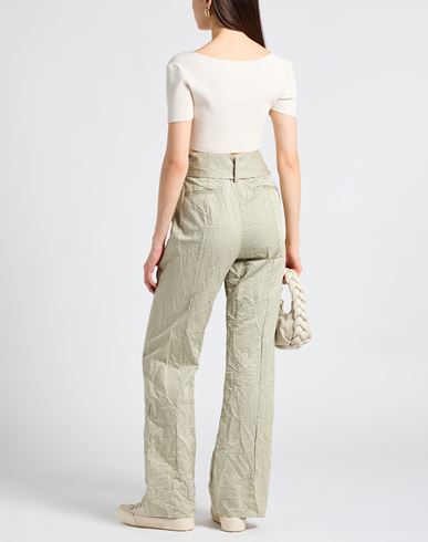 Woman Pants Military green Size 8 Cotton, Linen