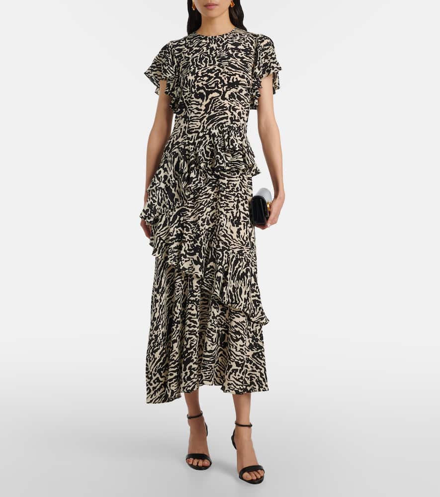 Amaia silk crêpe de chine midi dress