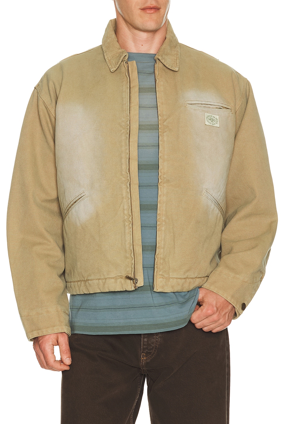 Museum of Peace and Quiet Utility Canvas Jacket in Tan. XS. Also in S, M, L, XL/1X