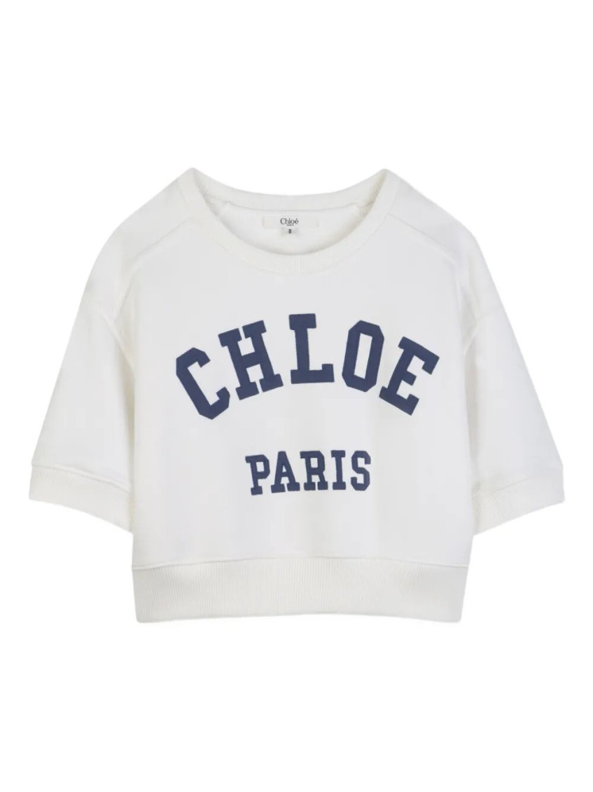 Girls White Logo Sweatshirt