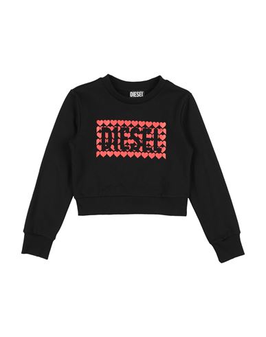 Kid Girl Sweatshirt Black Size 10 Cotton, Polyester, Elastane