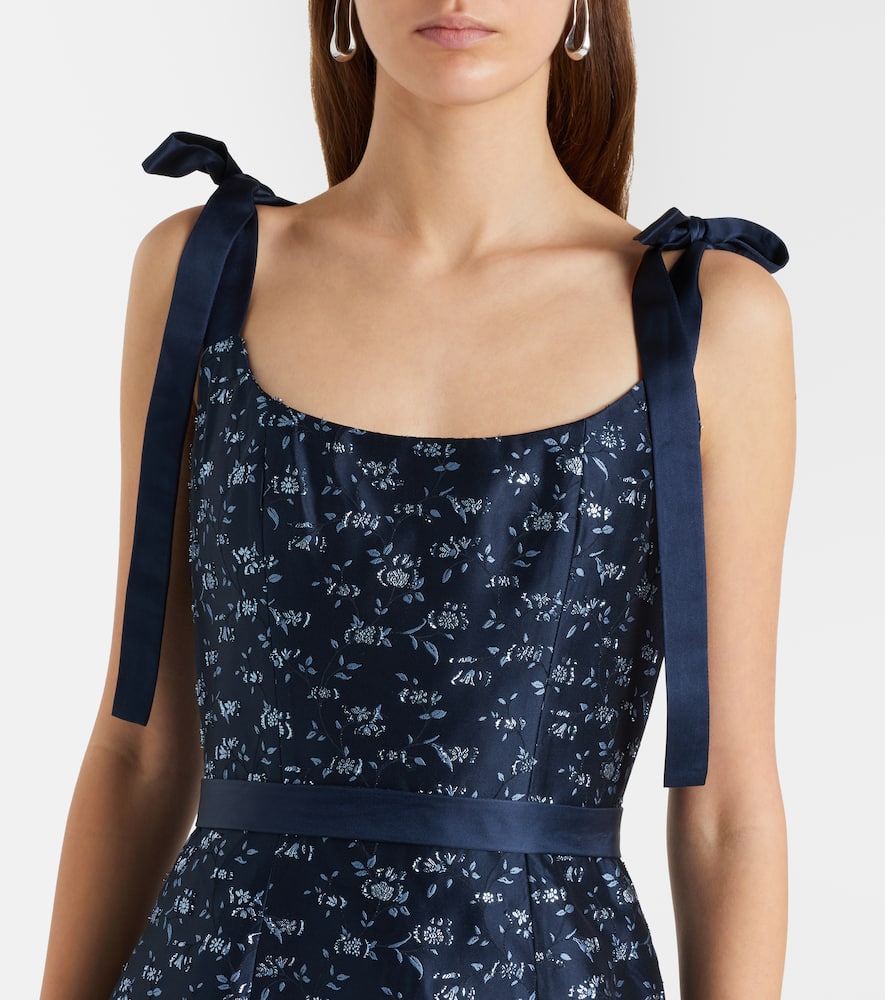 Acacia floral brocade corset dress