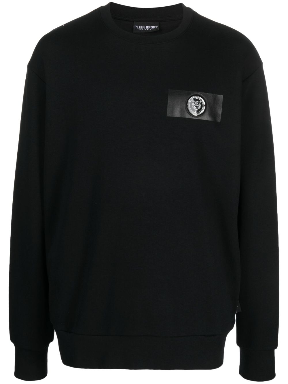 Logo-patch cotton sweatshirt - White