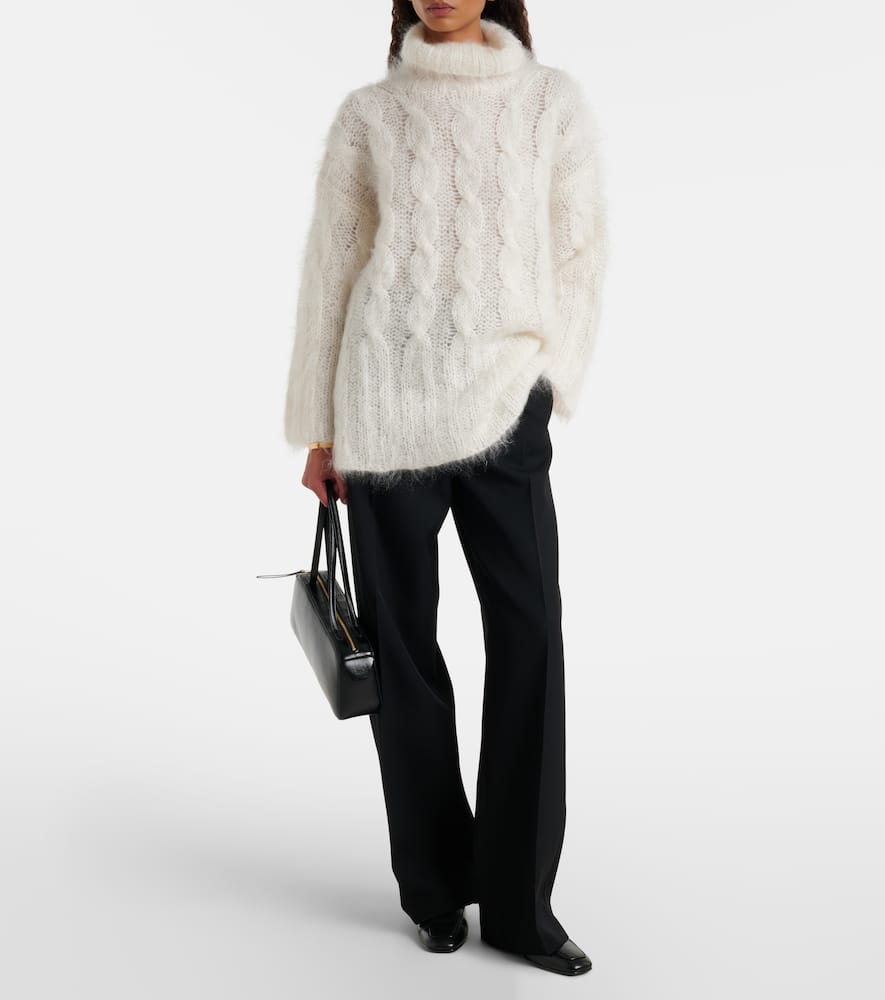 Fortin cable-knit mohair-blend sweater