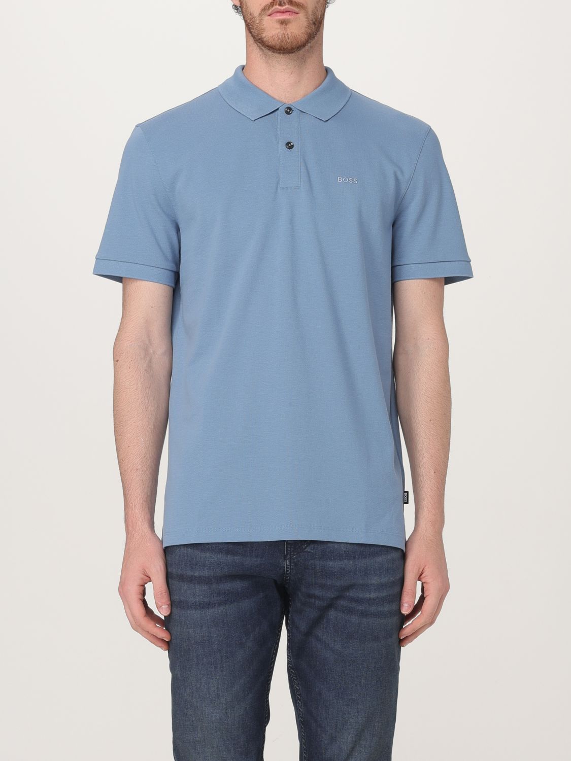 Polo Shirt BOSS Men color Gnawed Blue