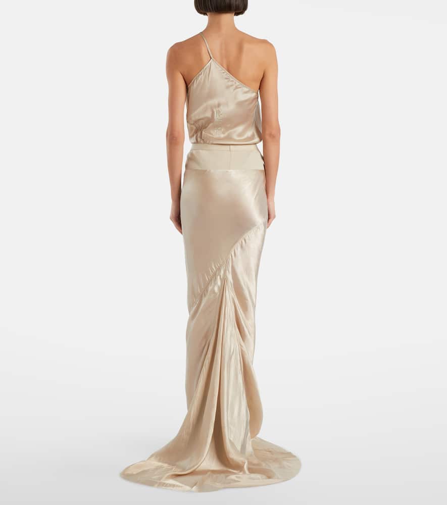 Satin maxi skirt