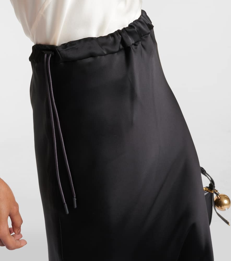 Editore satin midi skirt