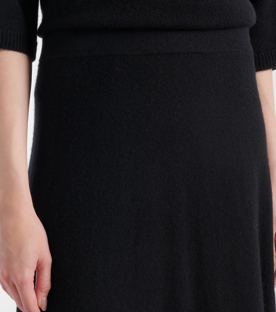 Torie high-rise cashmere maxi skirt