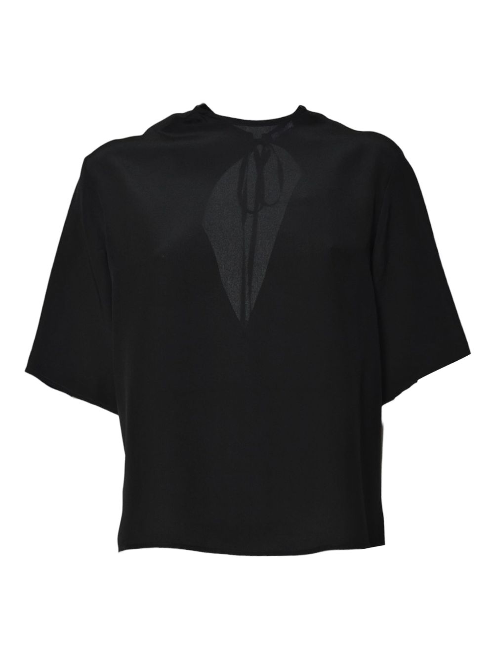 Open-back blouse - Black