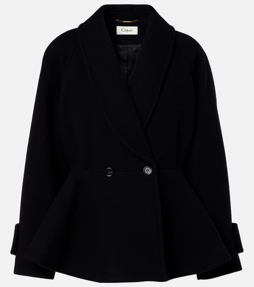 Chloé Peplum wool-blend coat