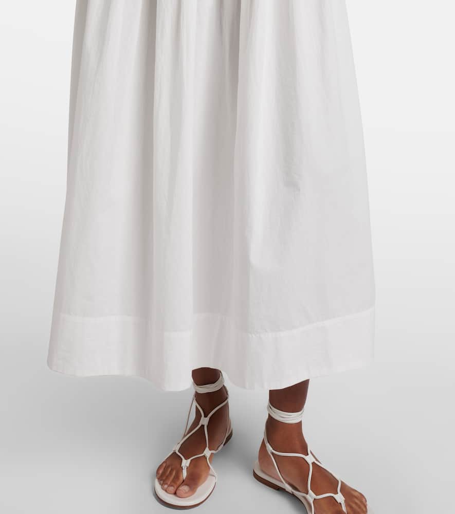 Dôen Marianne ruffled cotton poplin midi dress