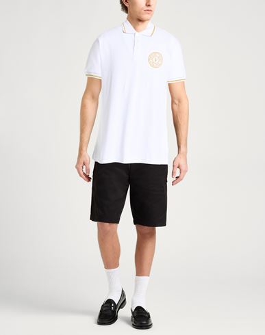 Man Polo shirt White Size L Cotton
