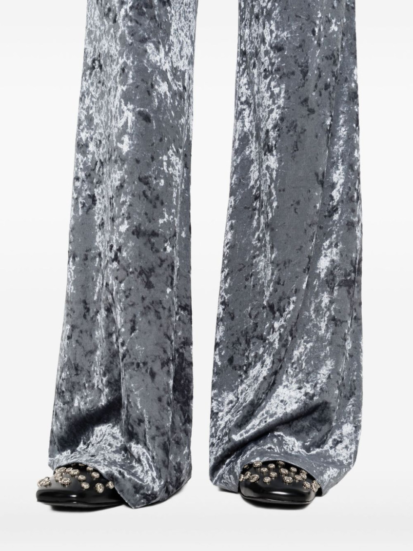 Velvet High-Waisted Trousers