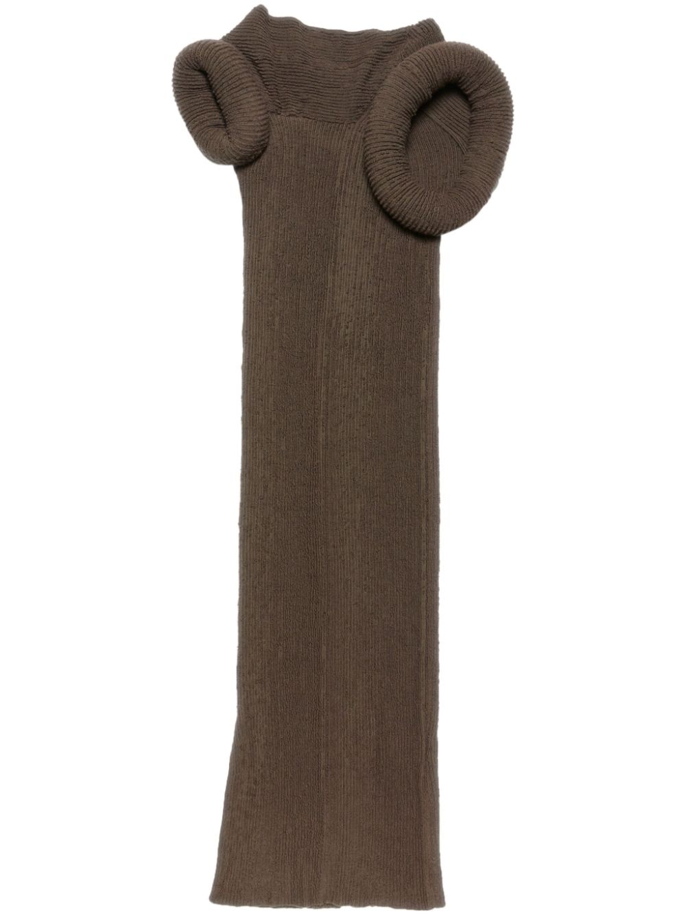 Asymmetric dress - Brown