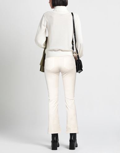 Woman Pants Beige Size 26 Cotton, Elastane