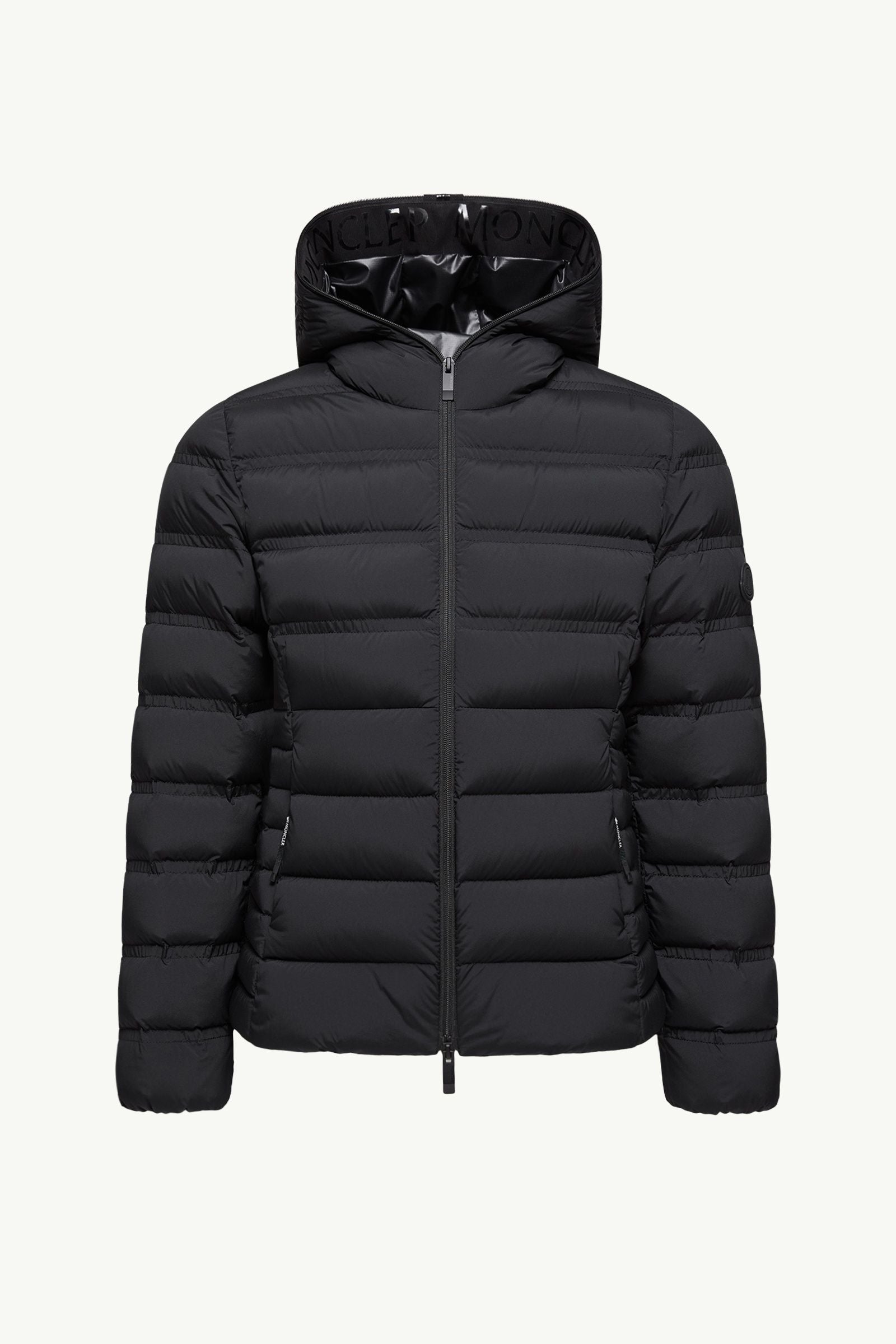 Made of Stretch Nylon Padded Hooded Jacket