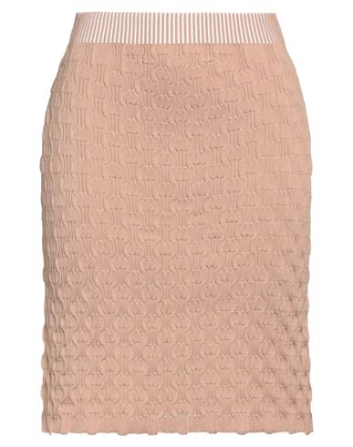 Woman Mini skirt Camel Size 1 Cotton, Nylon