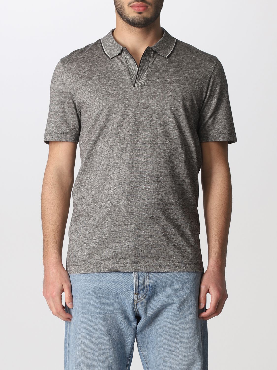 Polo Shirt Men colour Blue