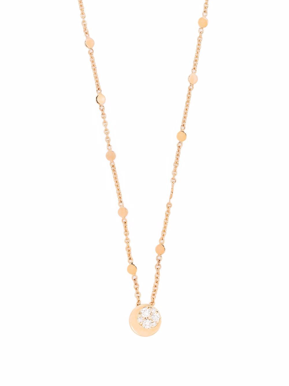 18kt rose gold Luce diamond necklace - Pink