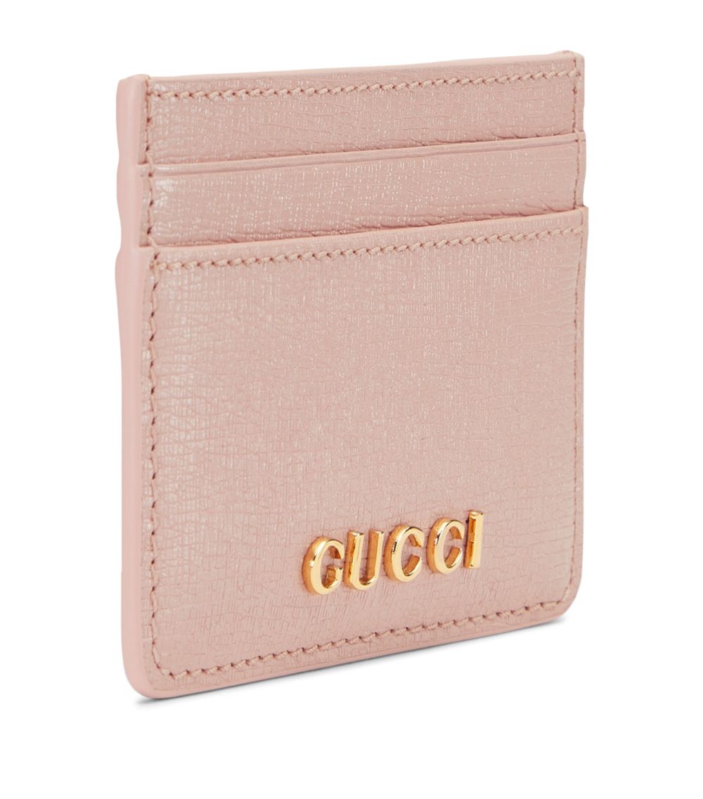 Leather Letter Script Card Holder