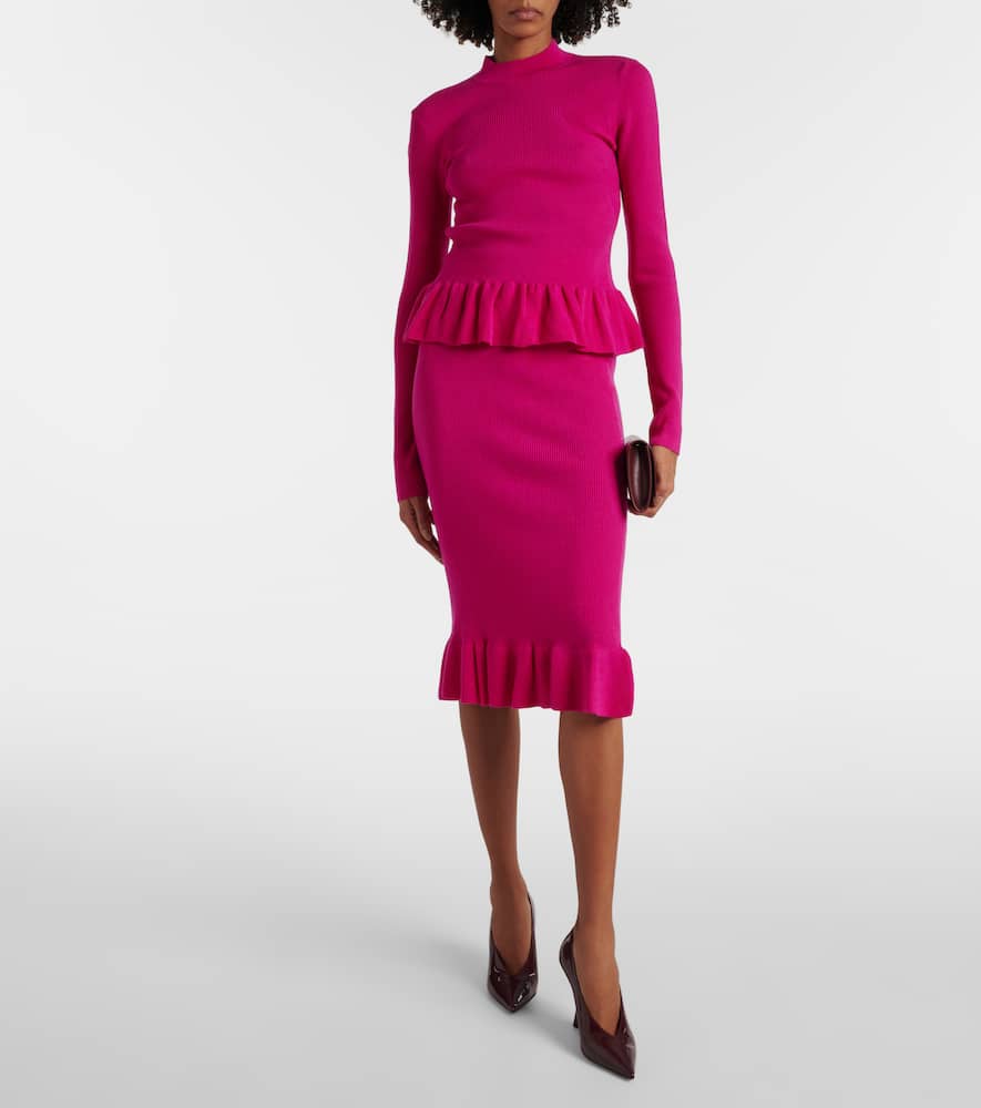 Nina Ricci Ruffled wool-blend sweater