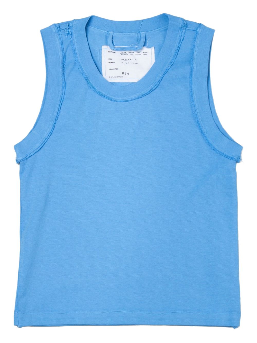 Round-neck sleeveless top - Blue
