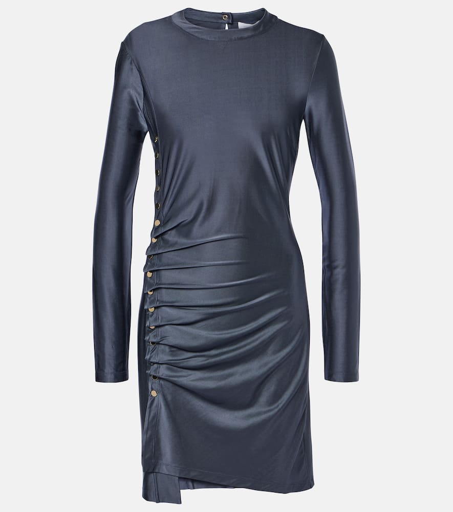 Gathered jersey minidress