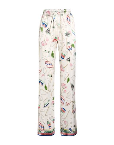Woman Pants White Size S Silk