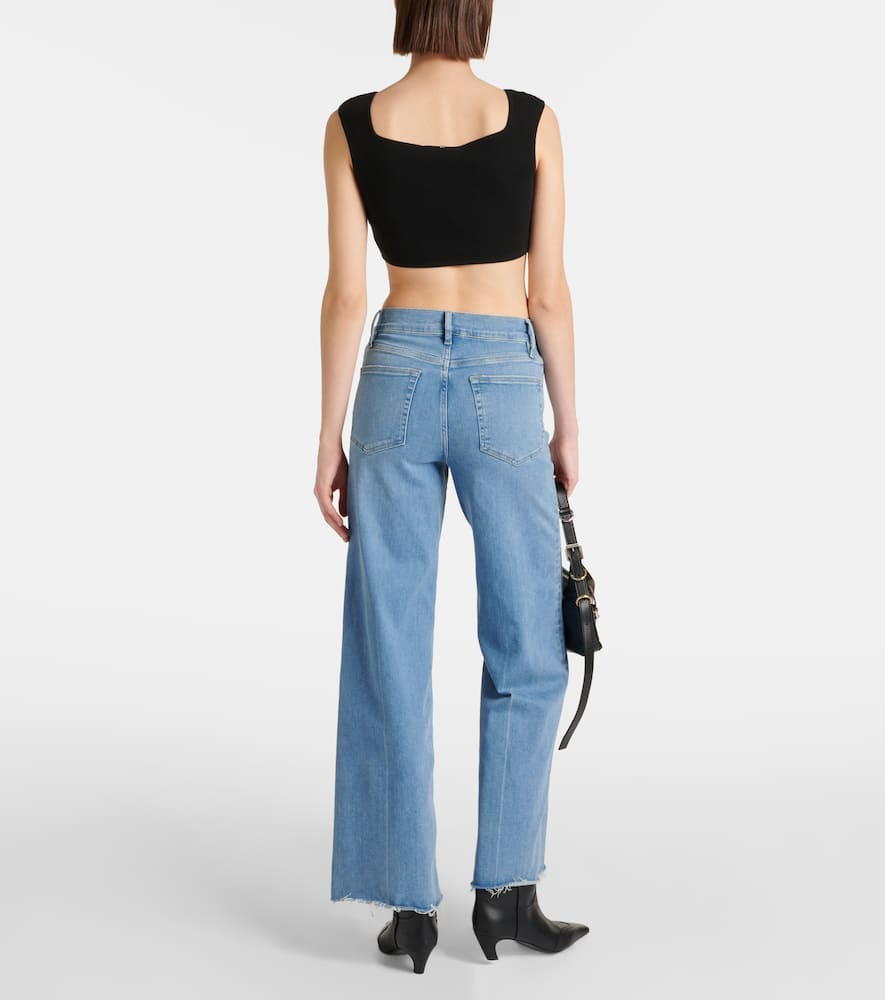 Le Slim Palazzo high-rise wide-leg jeans