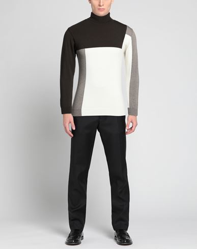 Man Turtleneck Chocolate brown Size M Polyacrylic, Merino Wool, Polyamide, Elastane