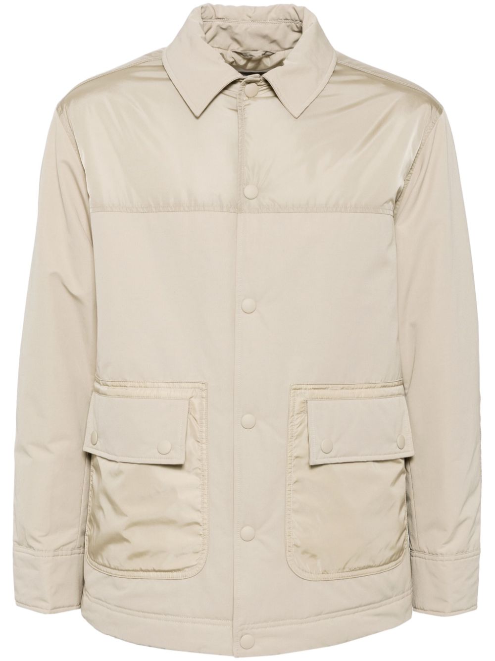 Padded nylon jacket - Brown