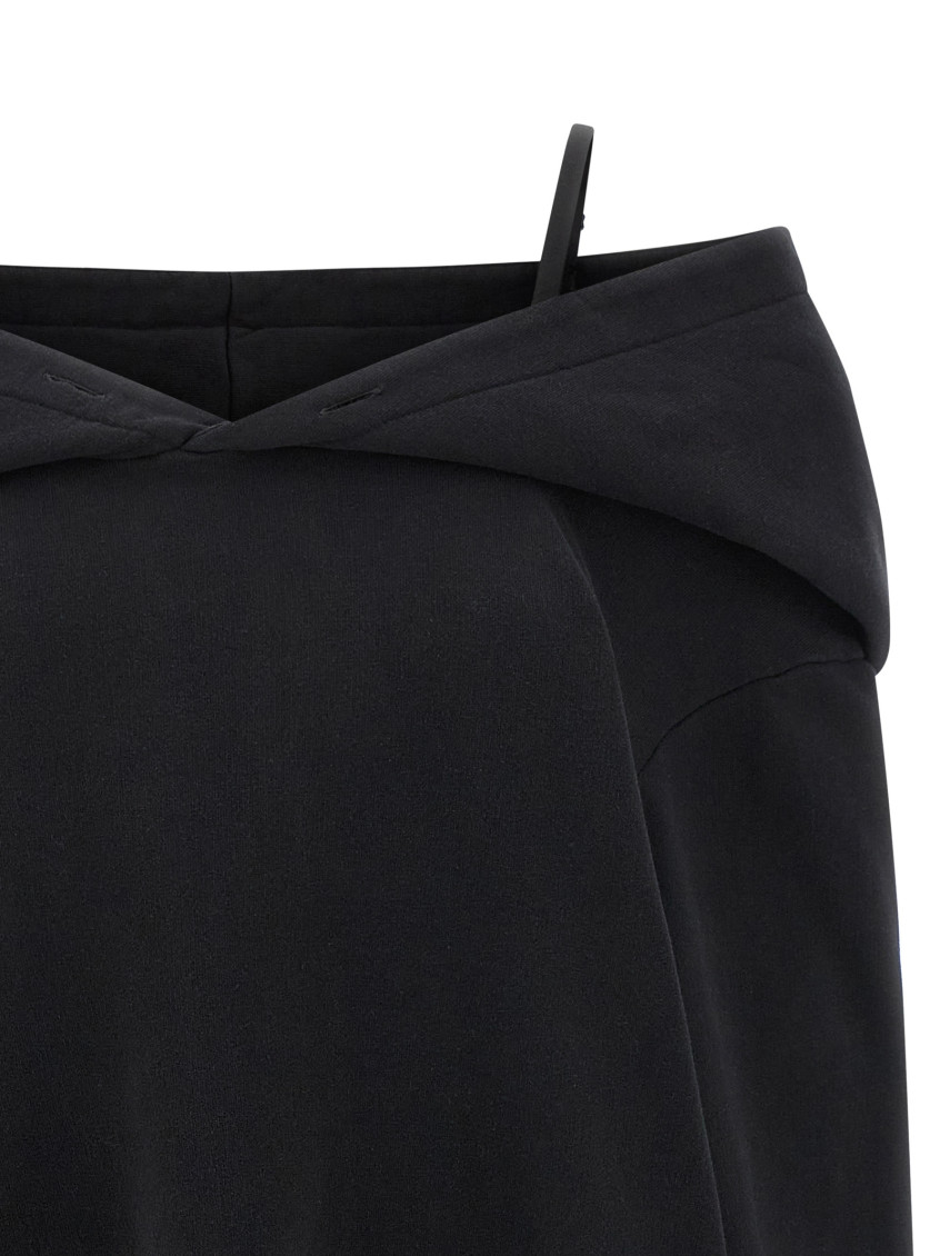 Off-shoulder Hooded Dress