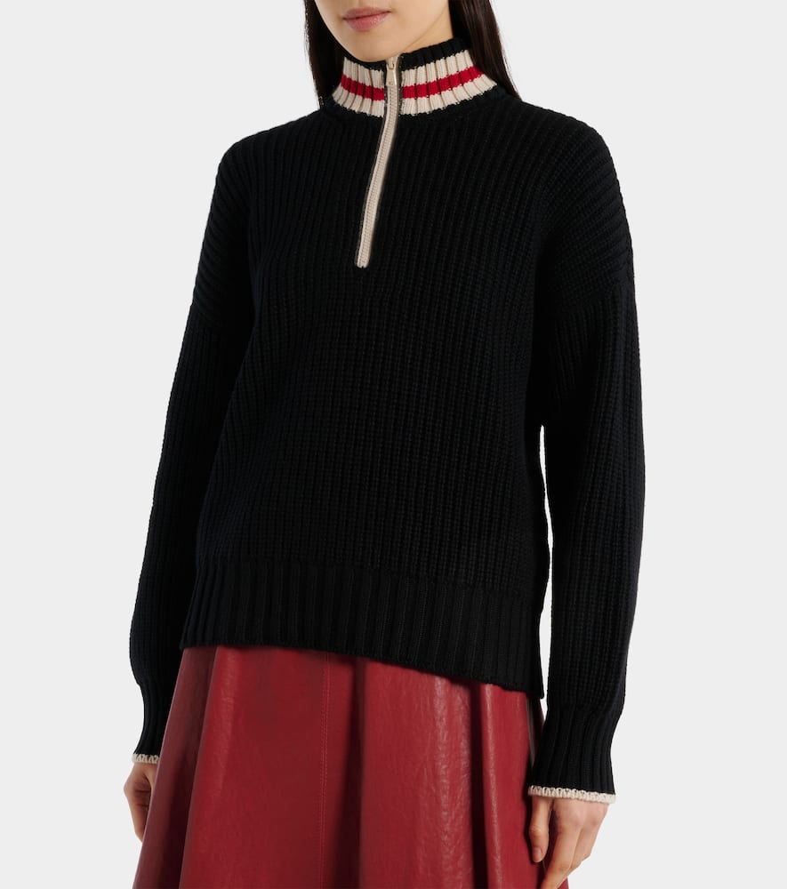 Wool half-zip sweater