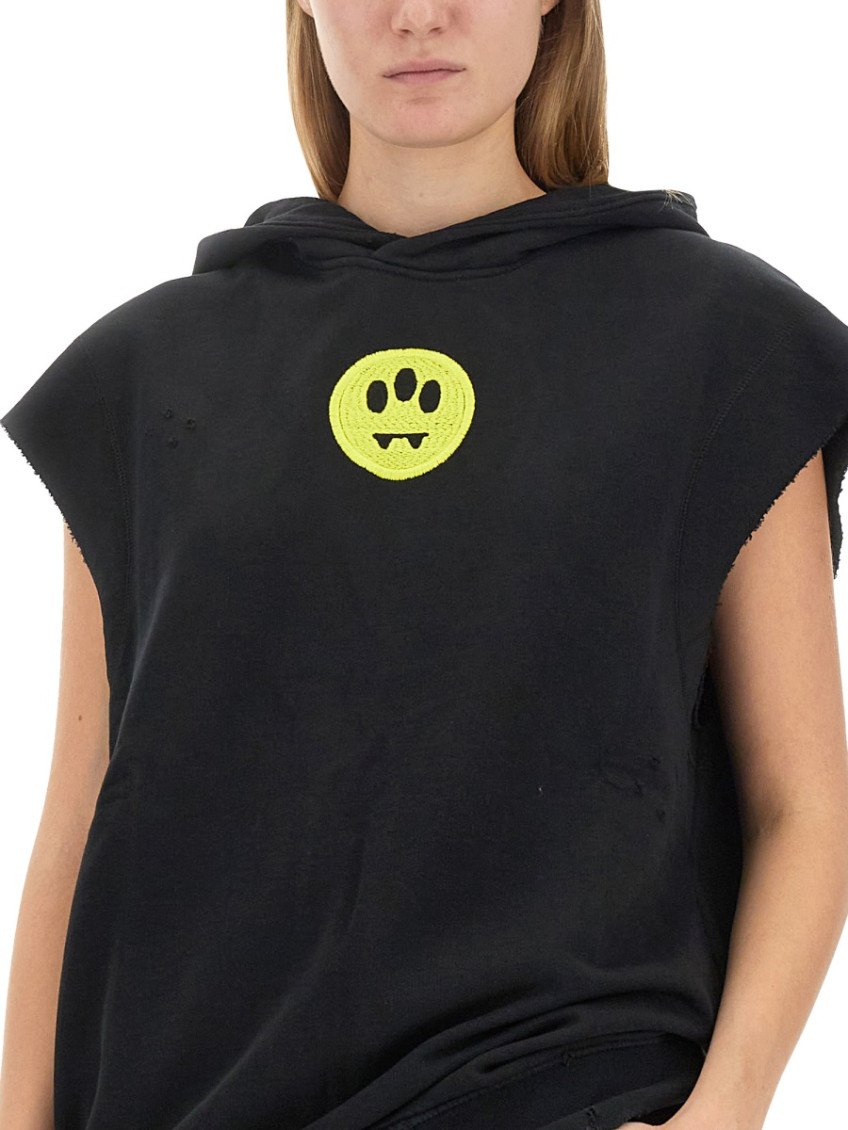 Black Logo Hood Sweatshirt
