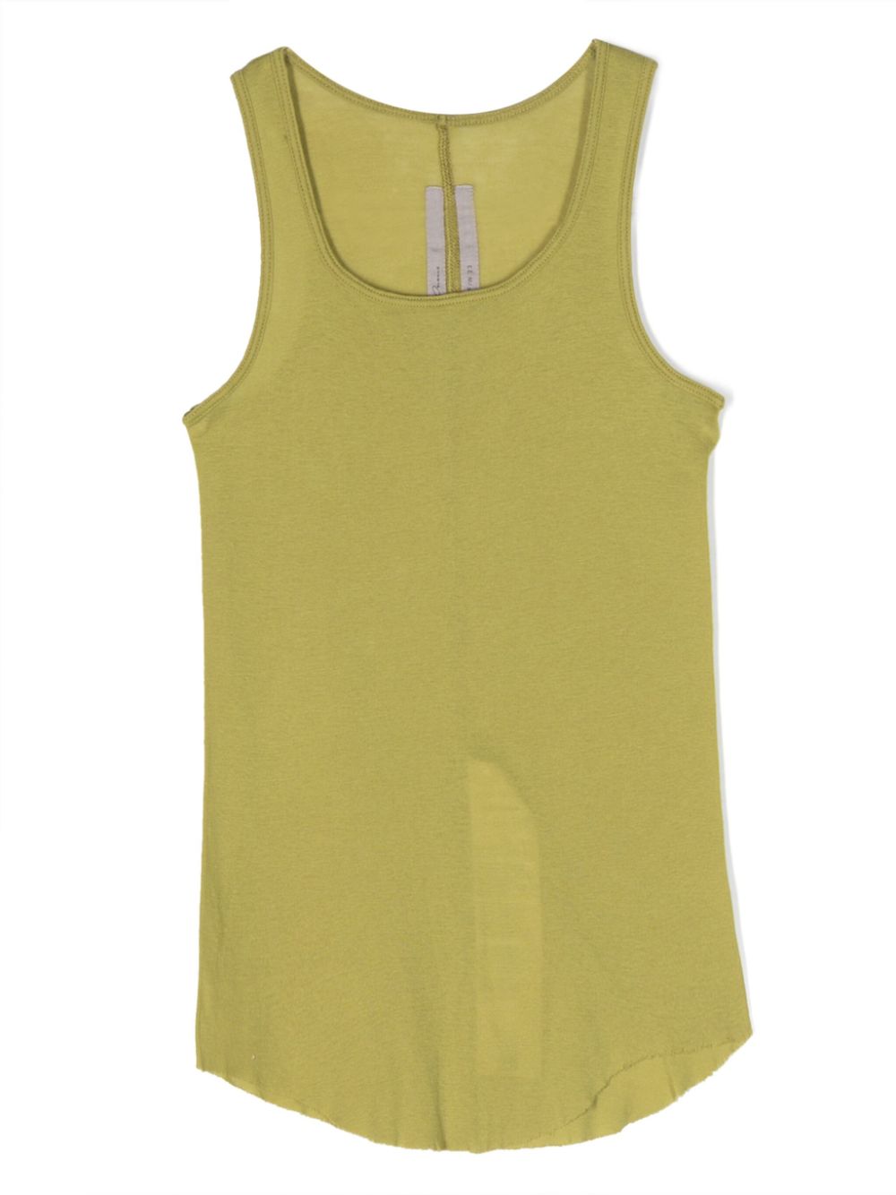 Organic cotton raw edge tank top - Green